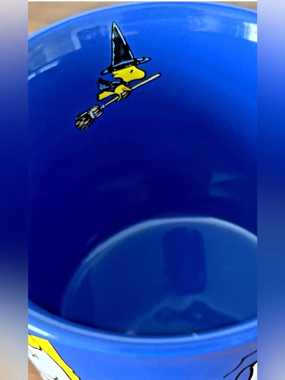 Peanuts Snoopy & Charlie Brown Blue Ceramic Mug Great Pumpkin Halloween
